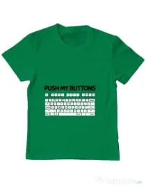 Tricou ADLER copil Push my buttons Verde mediu