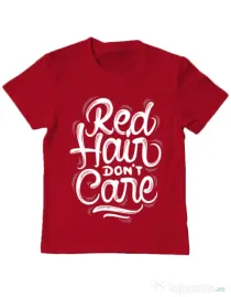 Tricou ADLER copil Red Hair Dont Care Rosu