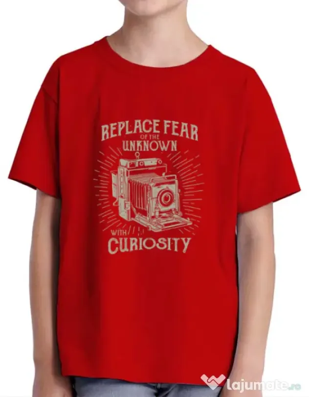 Tricou ADLER copil Replace Fear Rosu