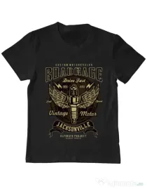 Tricou ADLER copil Road Rage Negru