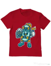 Tricou ADLER copil Skate bastard Rosu