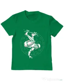 Tricou ADLER copil Skatetrooper Verde mediu