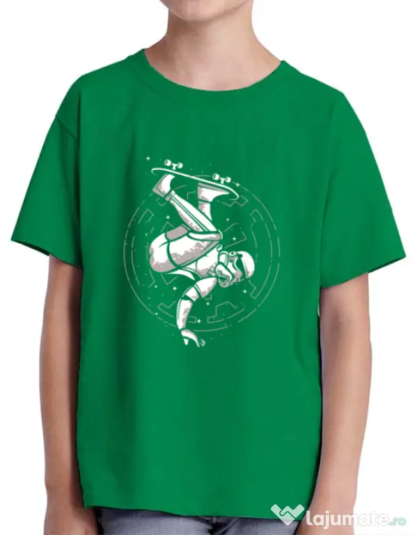 Tricou ADLER copil Skatetrooper Verde mediu