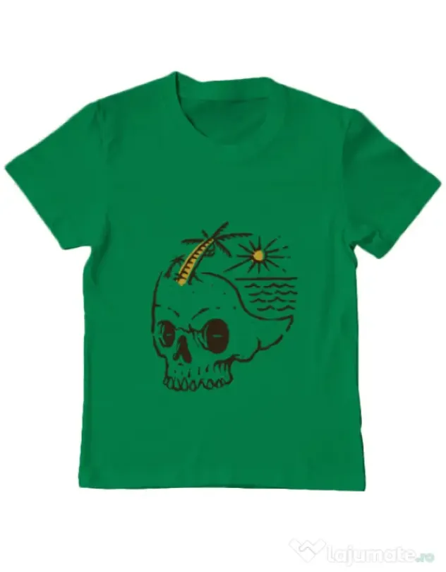Tricou ADLER copil Skull Island Verde mediu