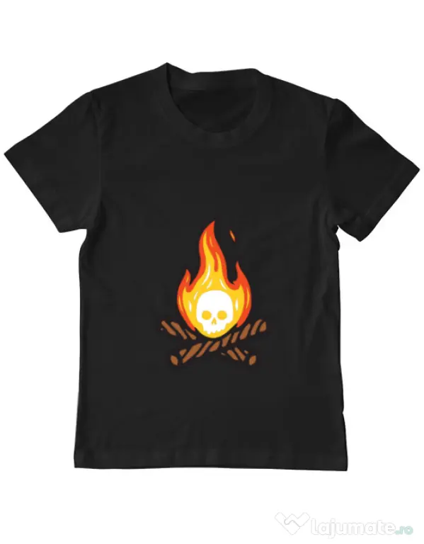 Tricou ADLER copil Skullfire Negru