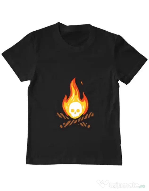 Tricou ADLER copil Skullfire Negru