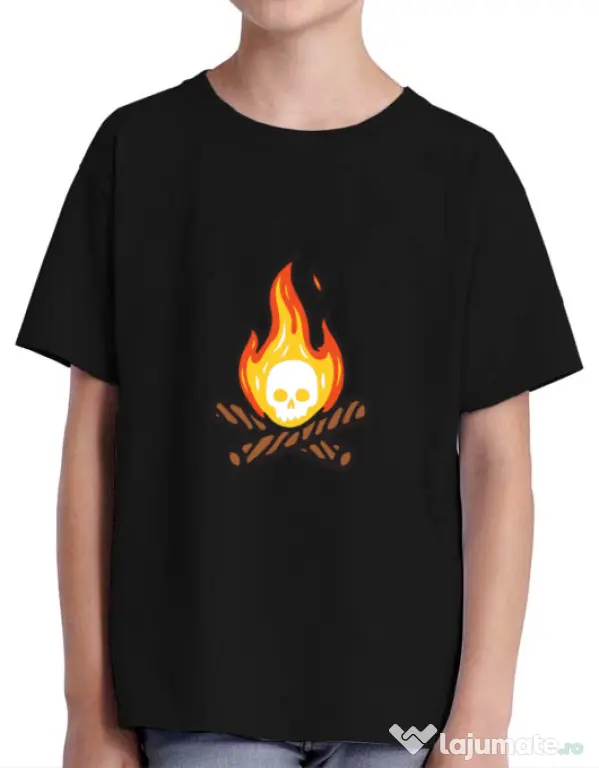 Tricou ADLER copil Skullfire Negru