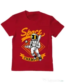 Tricou ADLER copil Space champion Rosu