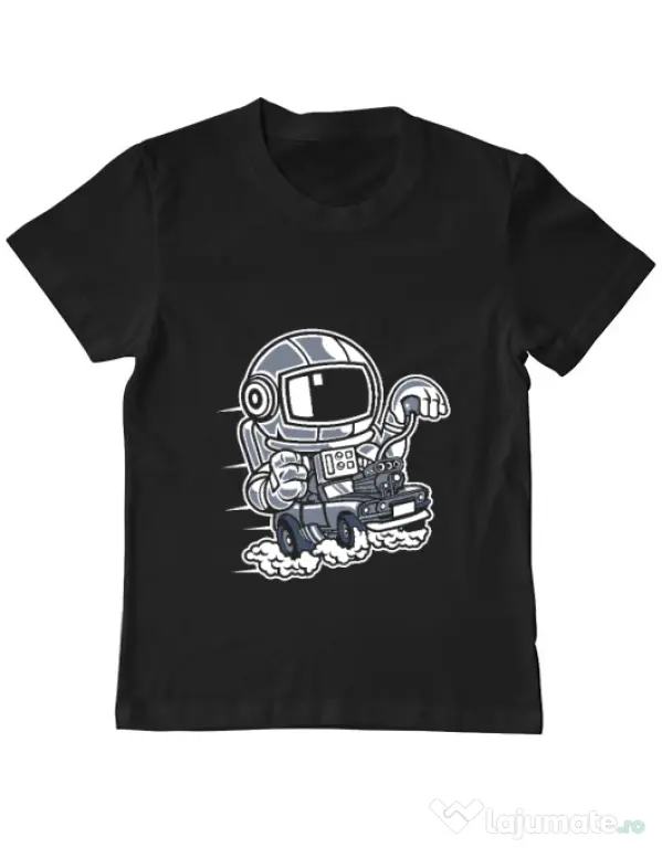 Tricou ADLER copil Space Racer Negru