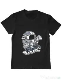 Tricou ADLER copil Space Racer Negru