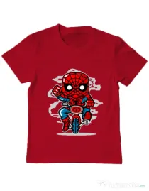 Tricou ADLER copil Spidey Minibike Rosu