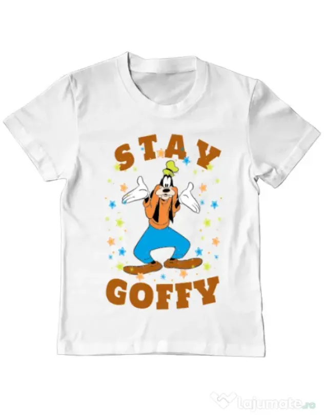 Tricou ADLER copil Stay Goofy Alb