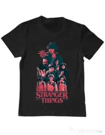 Tricou ADLER copil Stranger team Negru