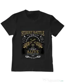 Tricou ADLER copil Street Battle Negru