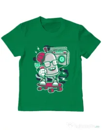 Tricou ADLER copil Street Bomber Verde mediu