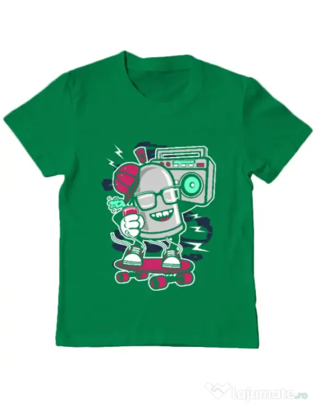 Tricou ADLER copil Street Bomber Verde mediu