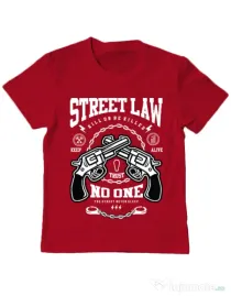 Tricou ADLER copil Street Law Rosu