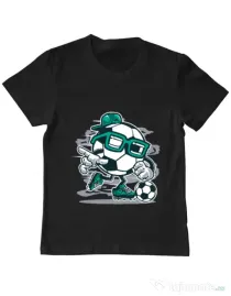 Tricou ADLER copil Street Soccer Negru
