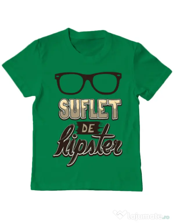 Tricou ADLER copil Suflet de hipster Verde mediu