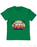 Tricou ADLER copil Sunset Van Verde mediu