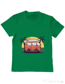 Tricou ADLER copil Sunset Van Verde mediu