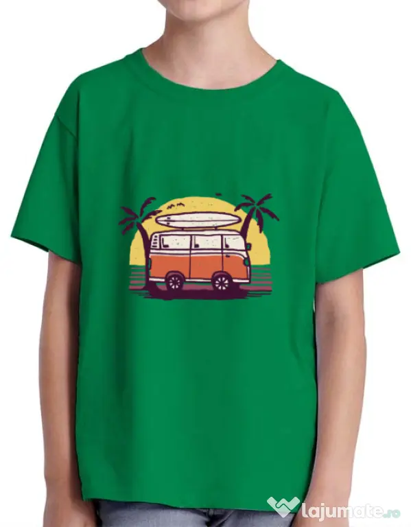 Tricou ADLER copil Sunset Van Verde mediu