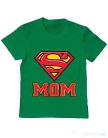 Tricou ADLER copil Super mom Verde mediu