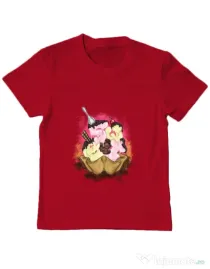 Tricou ADLER copil sweet ice cream lettering Rosu