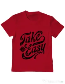 Tricou ADLER copil Take it easy Rosu