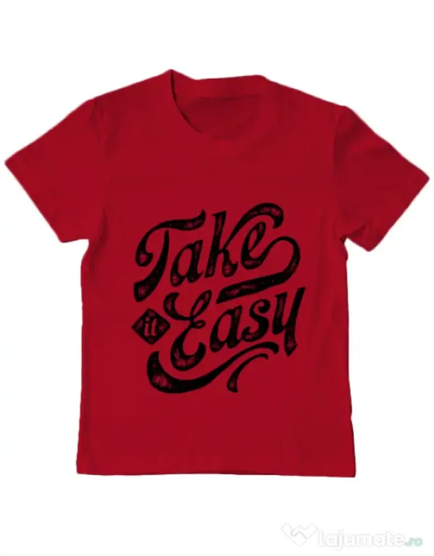 Tricou ADLER copil Take it easy Rosu
