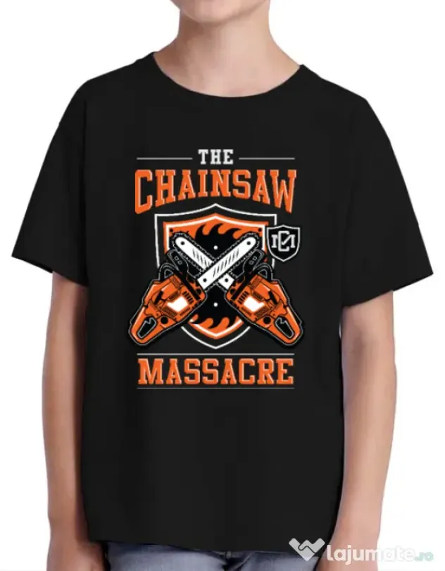 Tricou ADLER copil The Chainsaw Massacre Negru