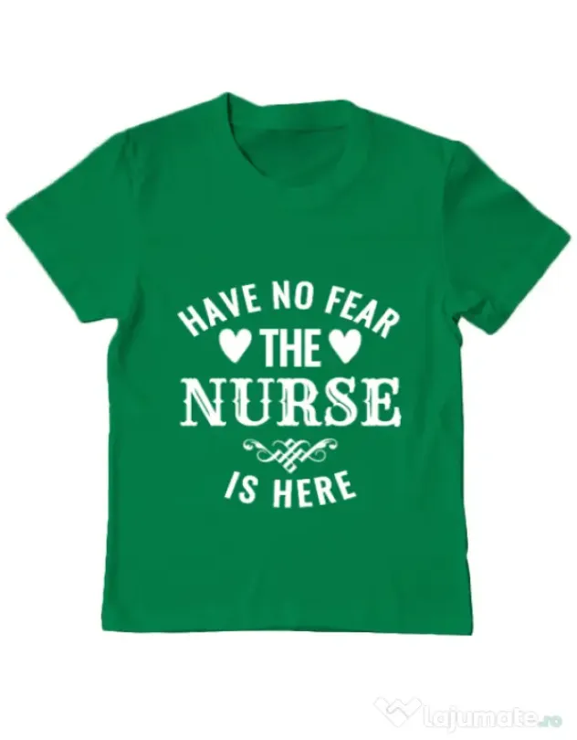 Tricou ADLER copil The nurse is here Verde mediu