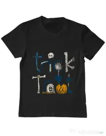 Tricou ADLER copil Trick or Treat Negru