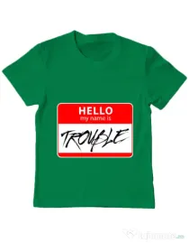 Tricou ADLER copil Trouble Verde mediu