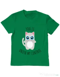 Tricou ADLER copil Under my control Verde mediu