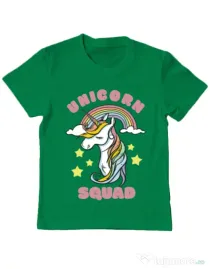 Tricou ADLER copil Unicorn squad Verde mediu