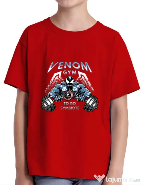 Tricou ADLER copil Venom gym Rosu