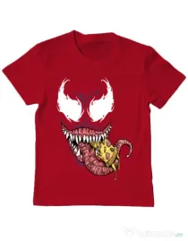 Tricou ADLER copil Venom pizza Rosu