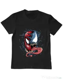 Tricou ADLER copil Venom vs Spiderman Negru