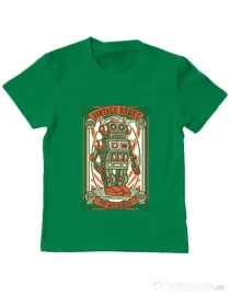 Tricou ADLER copil Vintage Robot Verde mediu