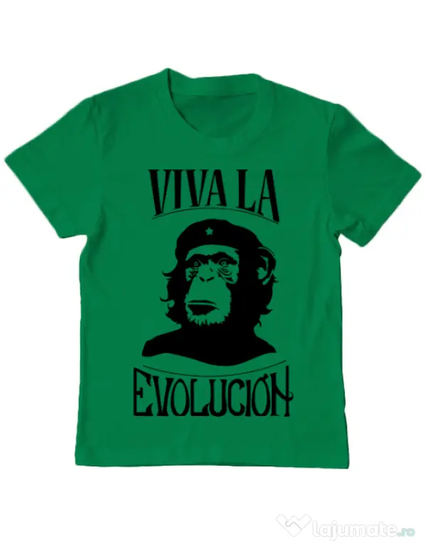 Tricou ADLER copil Viva la evolucion Verde mediu