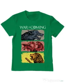 Tricou ADLER copil War is coming Verde mediu