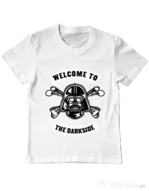 Tricou ADLER copil Welcome To The Darkside Alb