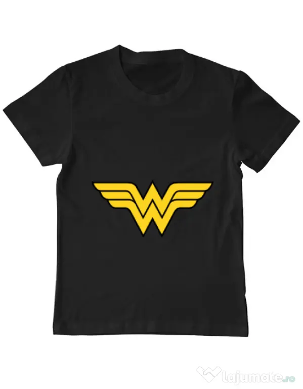 Tricou ADLER copil Wonder woman Negru