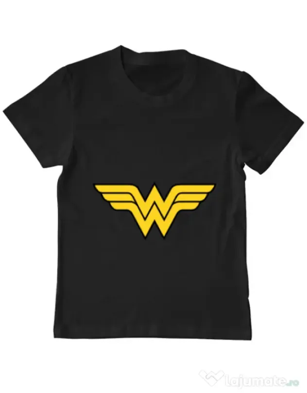 Tricou ADLER copil Wonder woman Negru