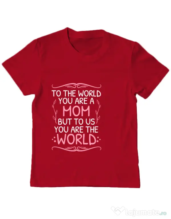 Tricou ADLER copil You are the world Rosu