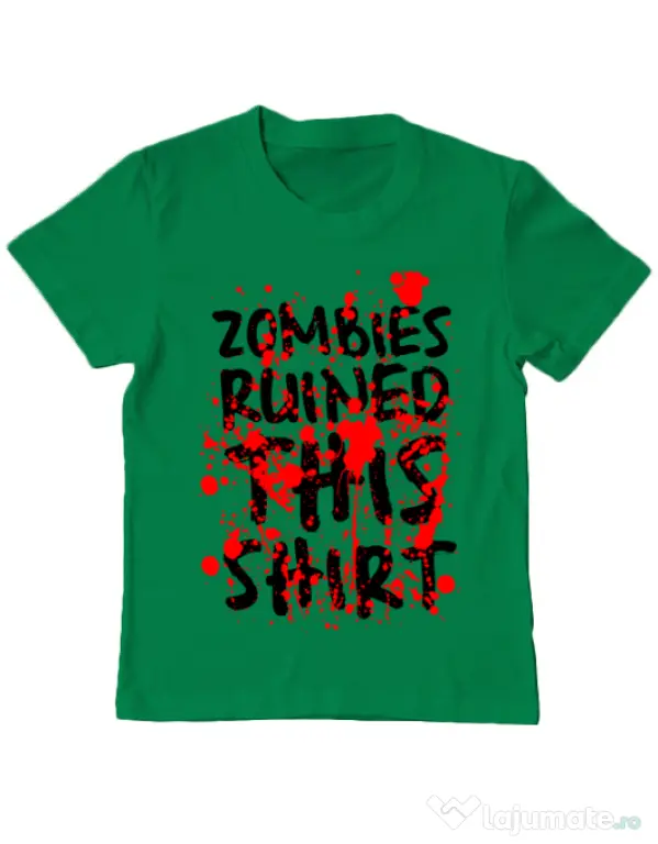 Tricou ADLER copil Zombies Verde mediu