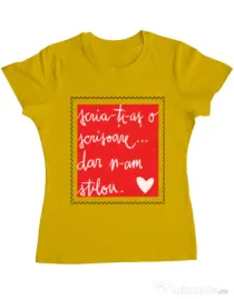 Tricou ADLER dama Nu am stilou Galben