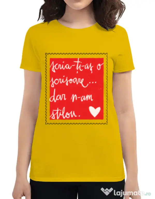 Tricou ADLER dama Nu am stilou Galben