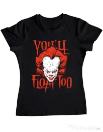Tricou ADLER dama You ll float too Negru